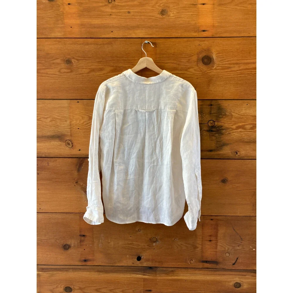 Citizens of Humanity $248 Kayla White Linen Button Up Shirt - Size M - 4427SC